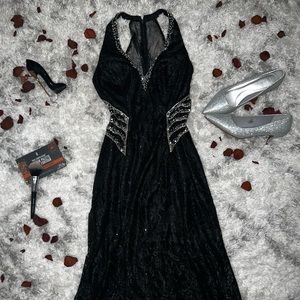 Party ,prom long black dress